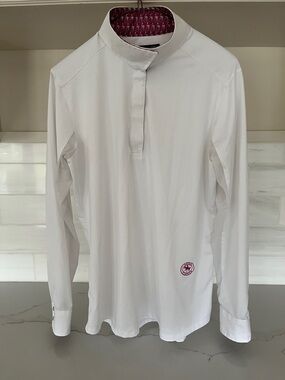 Essex Classics Talent Yarn Straight Collar Show Shirt XL Pink Flamingos